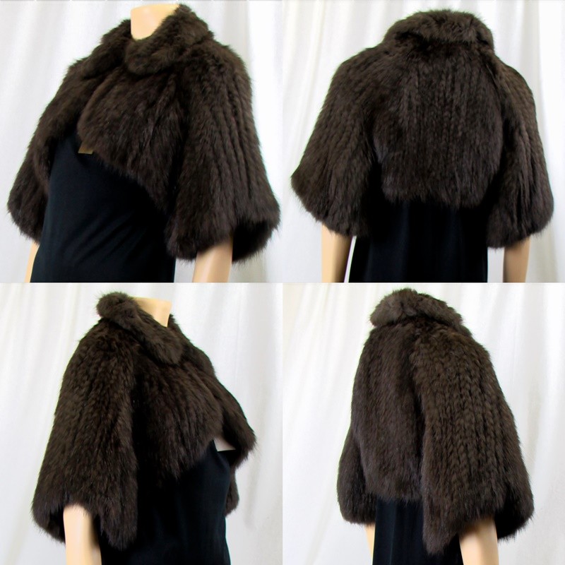 毛皮/ロシアンセーブル ヤーンファー ロシアンセーブル ケープ ボレロ