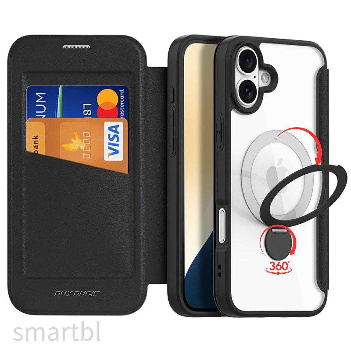 手帳型  iphone17 17Air 17pro max iphone16 ケース 16pro max 16plus  スマホケース 軽量 フルカバーケース カード収納 MagSafe対応 回転 リング付き | Apple | 01