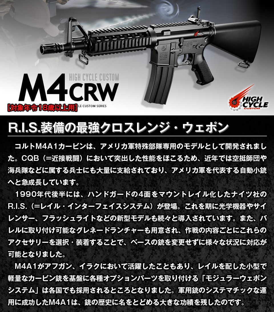 東京マルイ M4 CRW ハイサイクルカスタム アサルトライフル 電動ガン