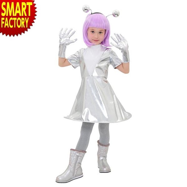 【国内発送・関税込】ハロウィン★ギャラクティックエイリアン ハロウィン コスプレ キュートエイリアン キッズ 100 宇宙人 UFO