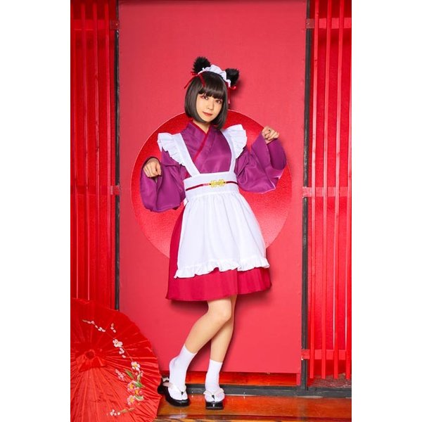 HW 猫×和風メイド クリアストーン コスプレ ハロウィン ハロウィーン