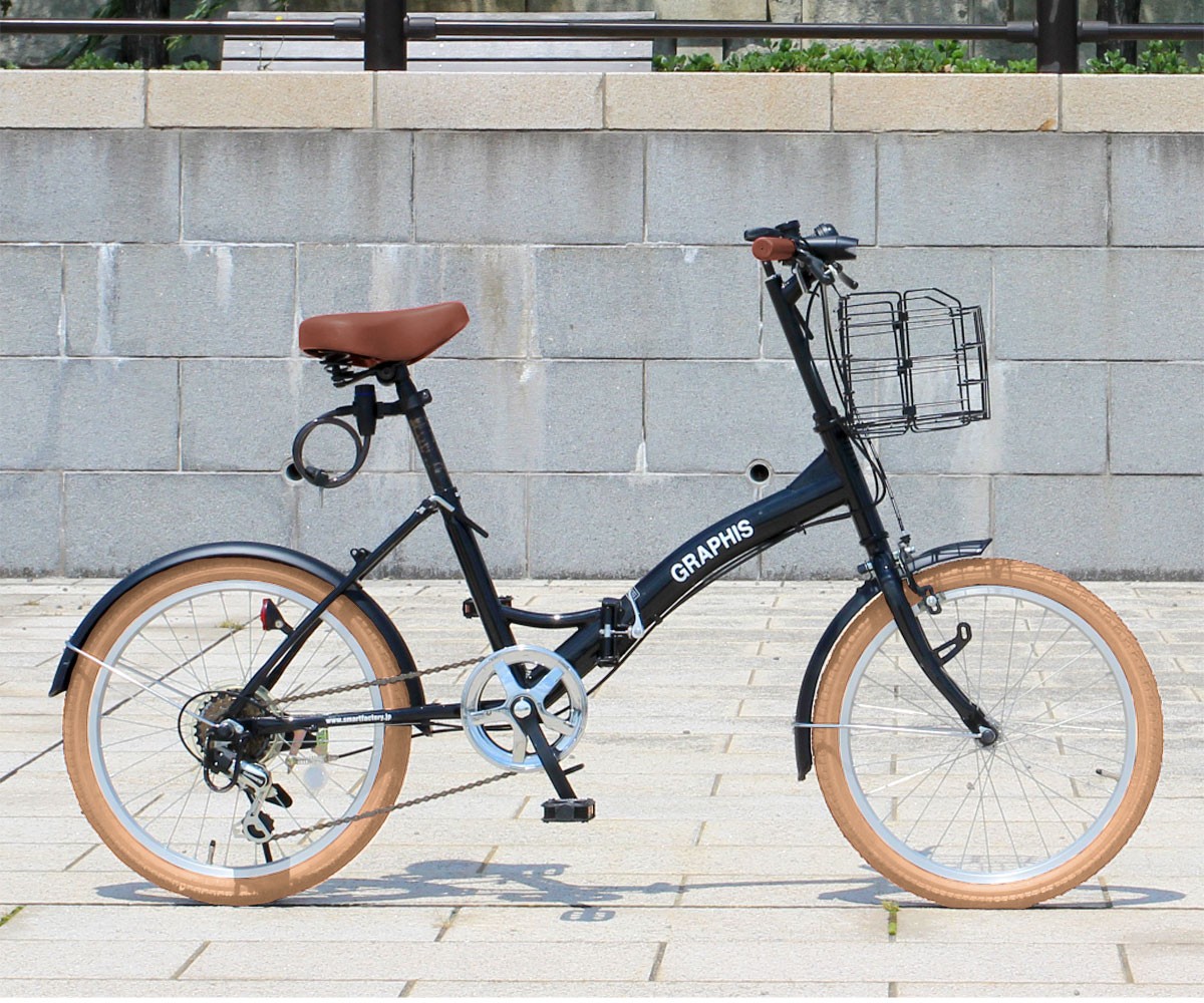 折りたたみ自転車 20インチ シマノ 6段変速 鍵 ライト カゴ ミニベロ 折り畳み自転車