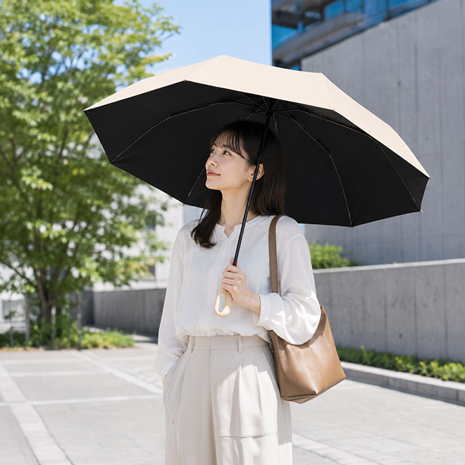 折りたたみ傘 晴雨兼用 ワンタッチ傘 遮光率 99.9％ 骨数8本 丈夫