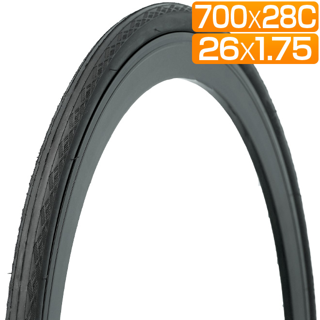 自転車 タイヤ 700C 700x28C 26インチ 26x1.75 KENDA K1176 セミ