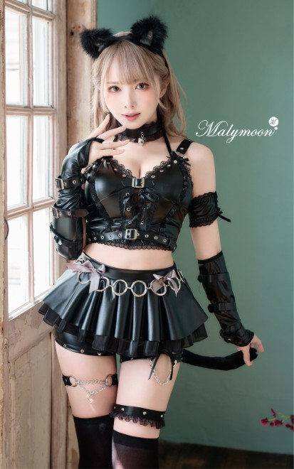 コスプレ マリームーン Malymoon 正規品 レザーキャットスーツ Fサイズ