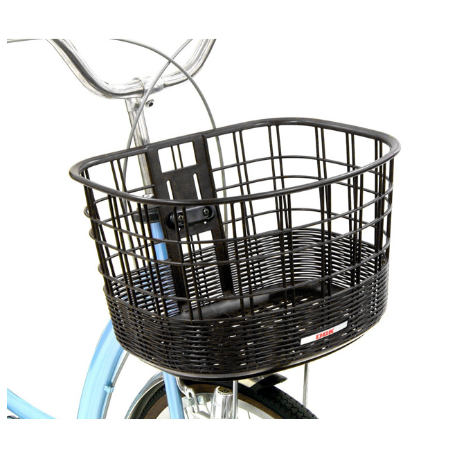 自転車 かご バスケット OGK 籐かご風 前用 ファッション FB-037K