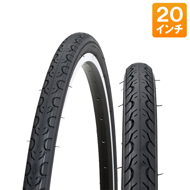 自転車 タイヤ 20インチ 20x1 1/8 20x1.25 ブラック 1本 : 自転車通販