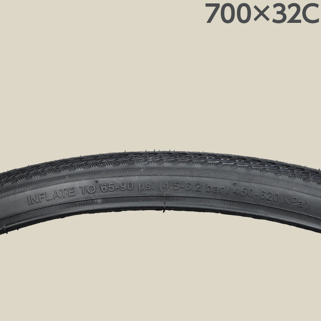 自転車 タイヤ チューブ 各1本セット 700x28c 700x32c 黒 ブラック WO