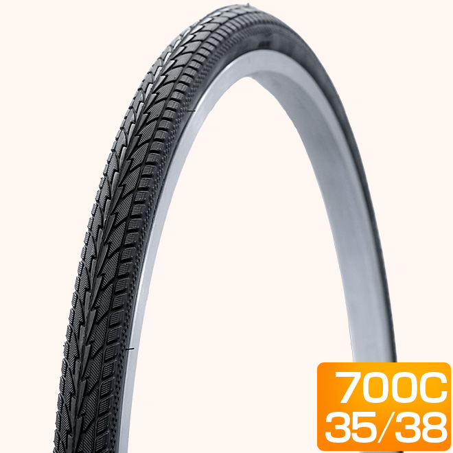 自転車 タイヤ 700x35C 700x38C 黒 ブラック ロードバイク クロス