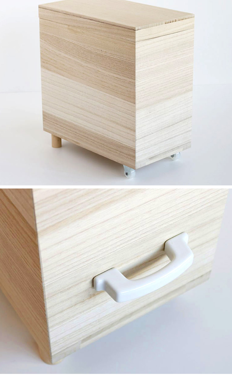 技物専科 米びつ 10kg用 （桐製 ライスストッカー 防虫 調湿 日本製