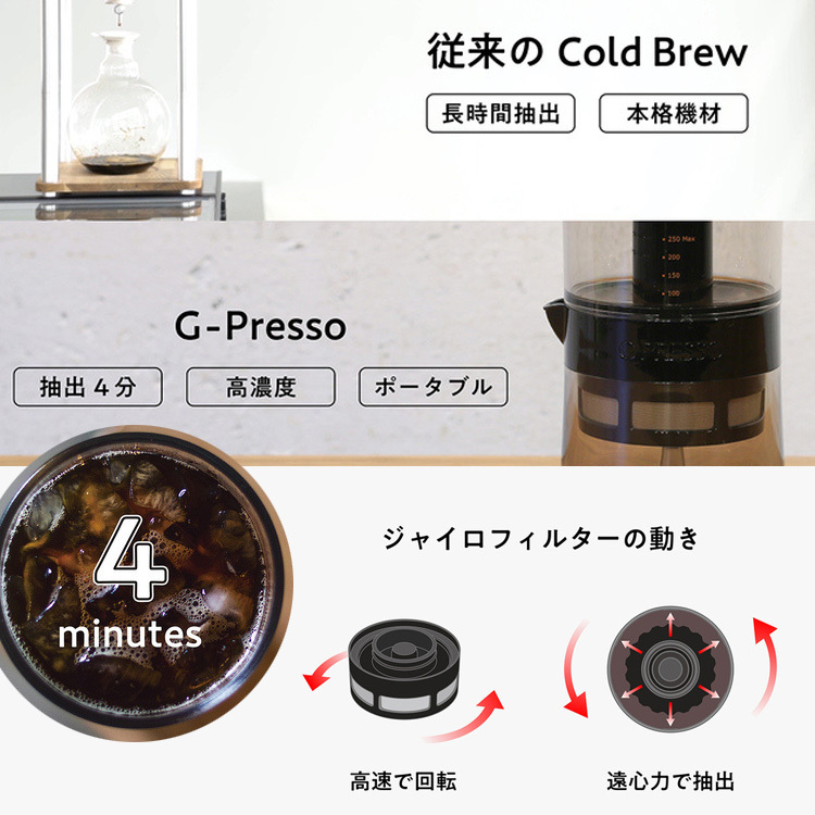 MEDIK　ジャイロプレッソコーヒーメーカー　G−PRESSO　MDK−GP01　メディク　　P10倍