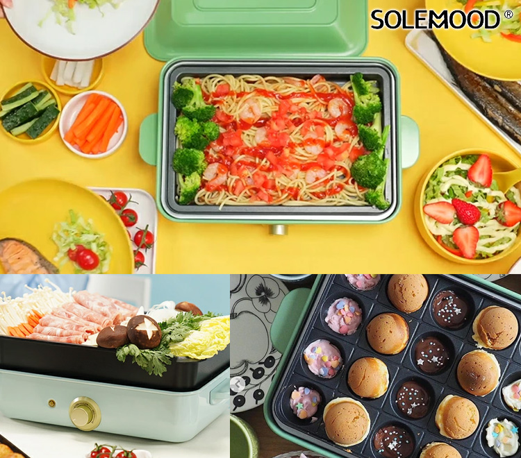 SOLEMOOD ホットプレート 3種プレート付 ミニ 電気鍋 ホットプレート たこ焼きプレート ソーレモード : s10009841 :  SmartKitchen - 通販 - Yahoo!ショッピング