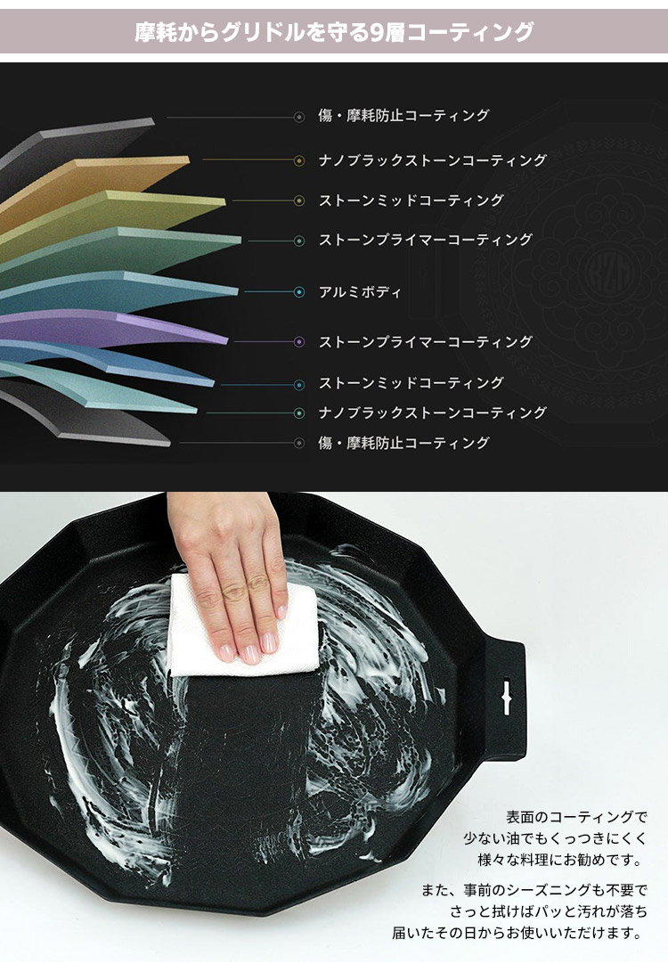 予約）KZM OUTDOOR デザイングリドル プレミアムR 40cm 深型 （マルチ