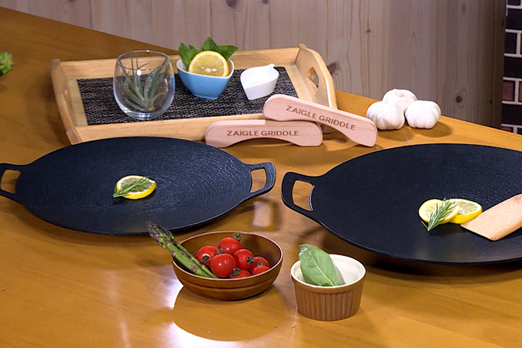 ZAIGLE グリドル 36cm IH 直火 グリドルパン 取っ手付き ザイグル