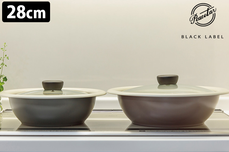 Peacetar Black Label 土鍋風卓上鍋 28cm 直火対応 IH対応 ピースター