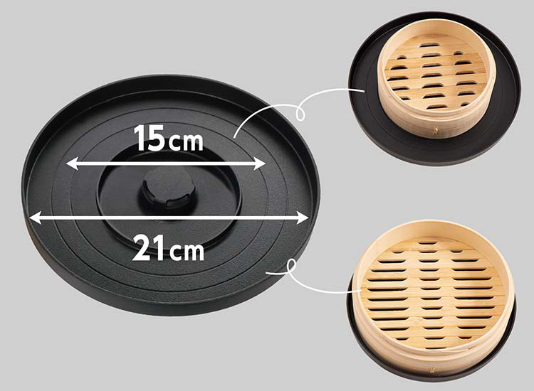 冷凍食品用せいろ蒸し器 点心爛漫DX せいろ15cm＆21cmタイプ 電気