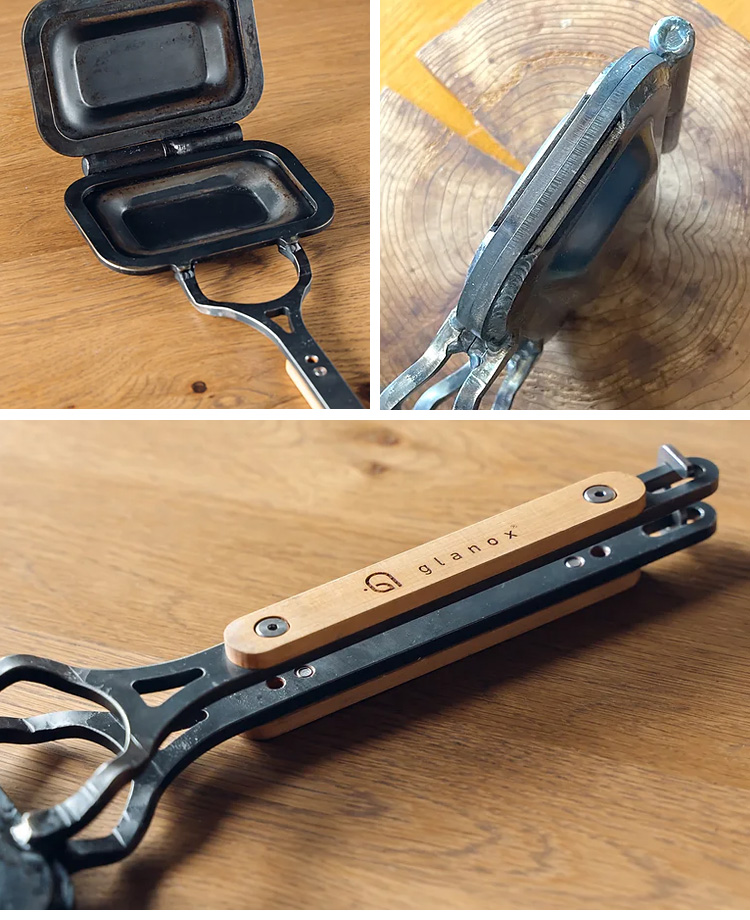 未使用 黒皮極鉄プロサンド ハーフ glanox ホットサンドメーカー 目指したのは感動的なおいしさ。日本の職人技で生み出される至極