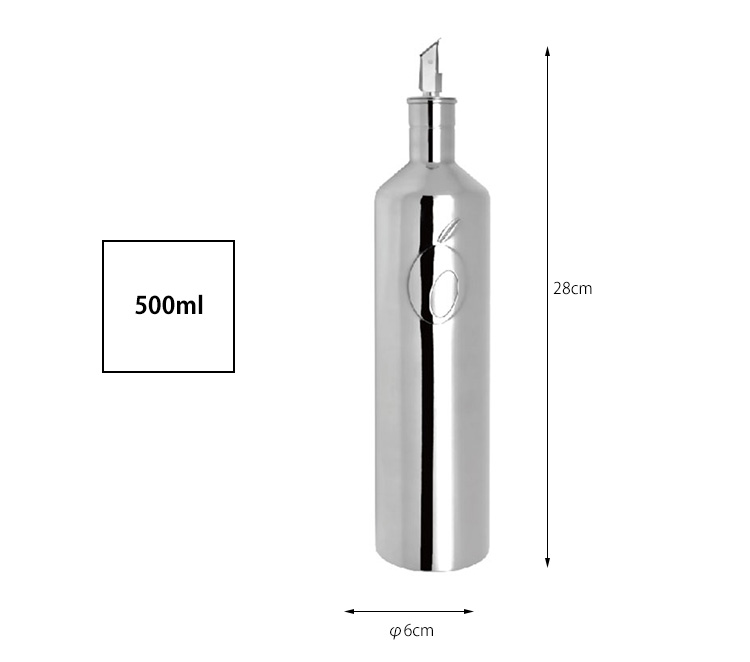 OLIPAC 18-10 ステンレス オリーブオイルボトル 500ml OLIPACL500