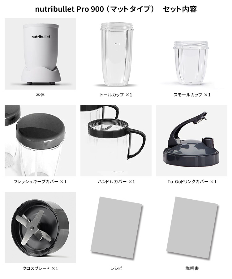 ニュートリブレット プロ 900 オールマットタイプ 660ml 300ml ボトルミキサー NutriBullet PRO 900 :  s10011716 : SmartKitchen - 通販 - Yahoo!ショッピング