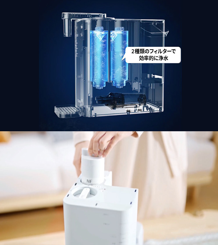 AQUIBEAR 専用フィルターセット 浄水器 専用カートリッジ 交換用 2本 2年分 アクイビア NFフィルター gloture