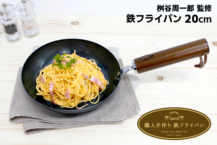 桝谷周一郎監修 職人手作り鉄フライパン 20cm ガス・IH対応 鉄製 鉄