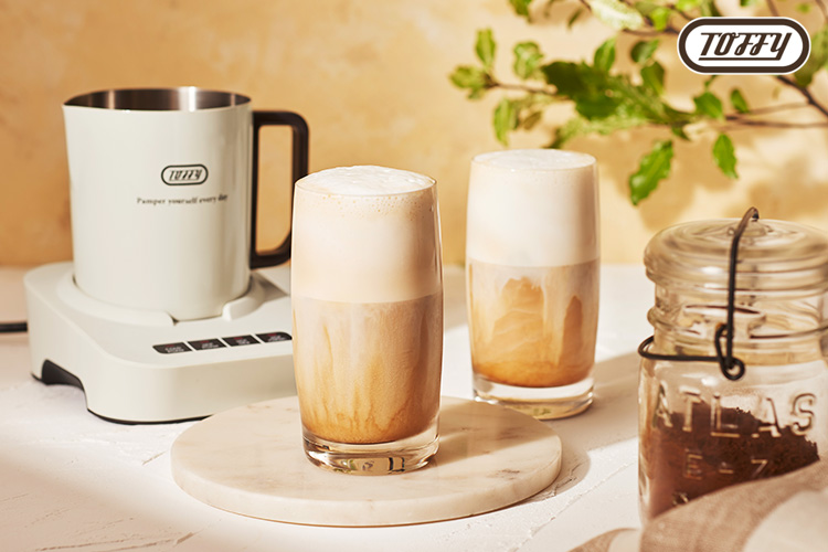Toffy ミルクフォーマーマグ K-MF1 （コースター付 ホットミルク ラテ