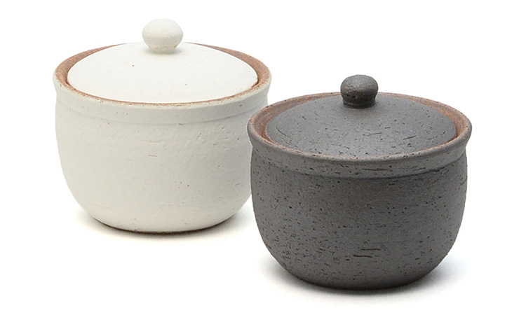 へちもん さらさら塩壺 大 270ml （信楽焼 塩壷 塩入れ ソルトポット