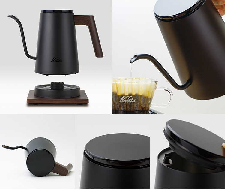 新品未開封 カリタ ドリップ電気ケトル KEDP-600(ブラック) Kalita（カリタ） 電気ケトル KEDP-600 （0.6L 温度調節機能付き 電気