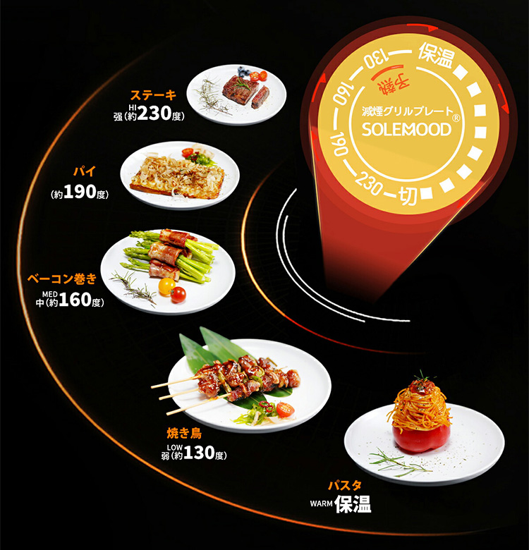 SOLEMOOD 減煙グリルプレート G1081PS （1〜3人用 焼肉プレート