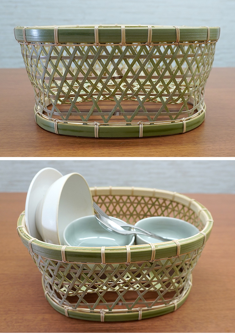 水切り竹かご 椀かご（新品未使用）直径横約30.5センチ縦約25 高約16.5 水切り竹かご 椀かご（新品未使用）直径横約30.5センチ縦約25