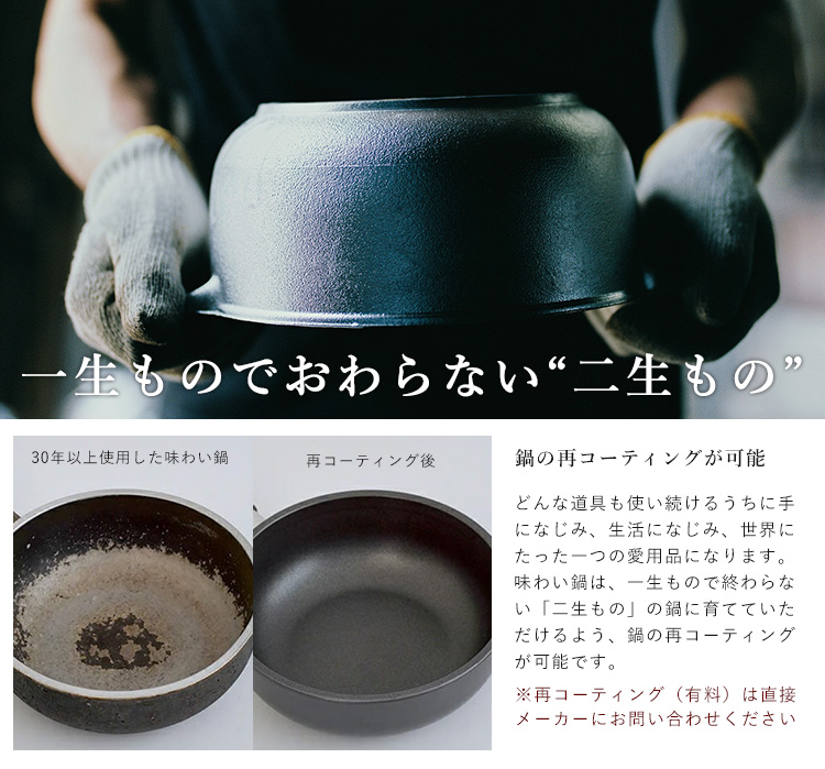 味わい鍋 両手 22cm （3.2L 4合 AJ-103 アルミ鋳物 1台12役 日本製