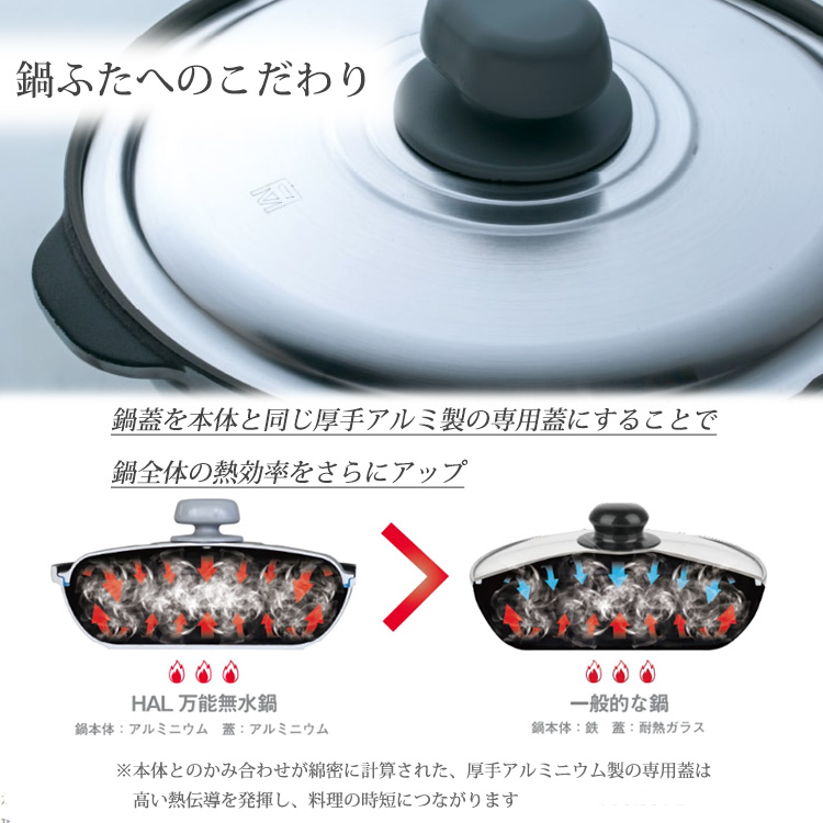 HAL Series 無水鍋 ホームパンらいと（ガス火専用） （26cm 5合