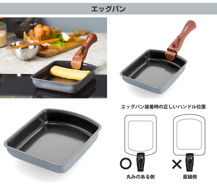 GREEN PAN（グリーンパン） クリックシェフ9点セット チャコールグレー