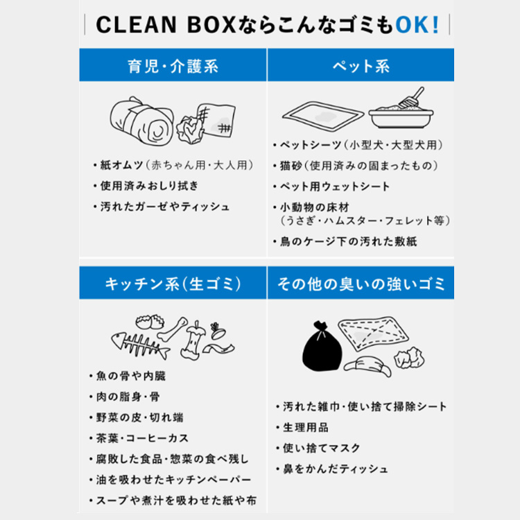 冷やすごみ箱 CLEANBOX-L 38L （冷凍ごみ箱 凍らせる -11℃ 臭わない 