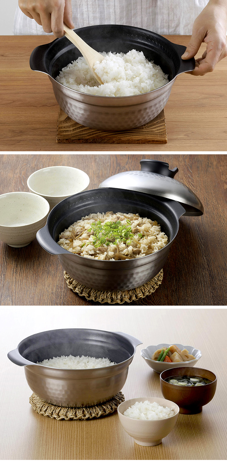 ESSYO 越匠ごはん釜 3合炊き （直火・IH対応 燕三条 日本製 軽量