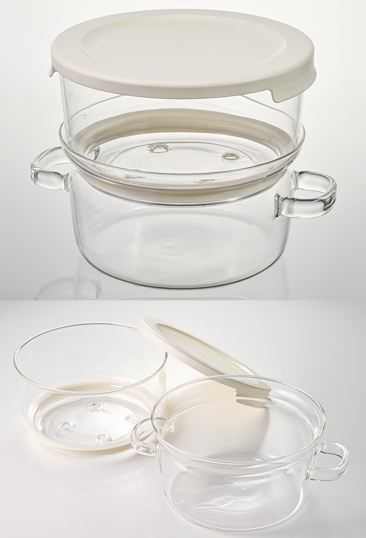 HARIO（ハリオ） ガラスのせいろ蒸し器 クリア （ハリオ 蒸し器 耐熱