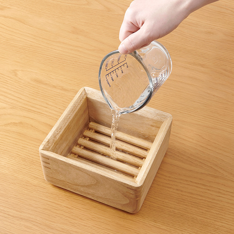 kirisai 桐のレンジでむし鉢 小 （一人用 蒸し器 桐製 日本製 蒸し料理