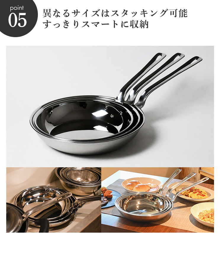 フジノス アルミクラッド 三層 フライパン 24cm （日本製 燕三条 IH