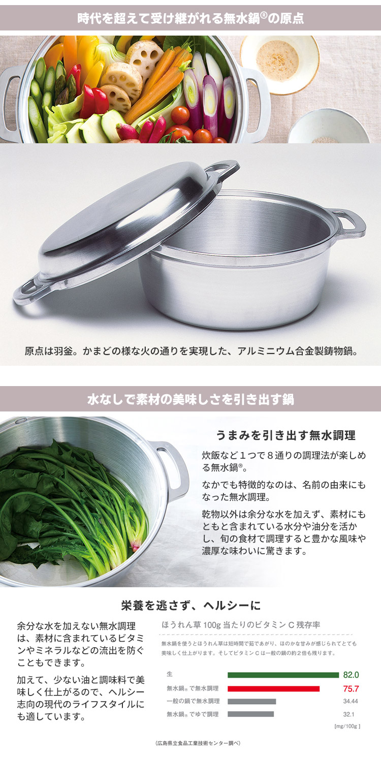 無水鍋（MUSUI） ＼当店独占販売商品／ 無水鍋 24cm ガス火専用 軽量