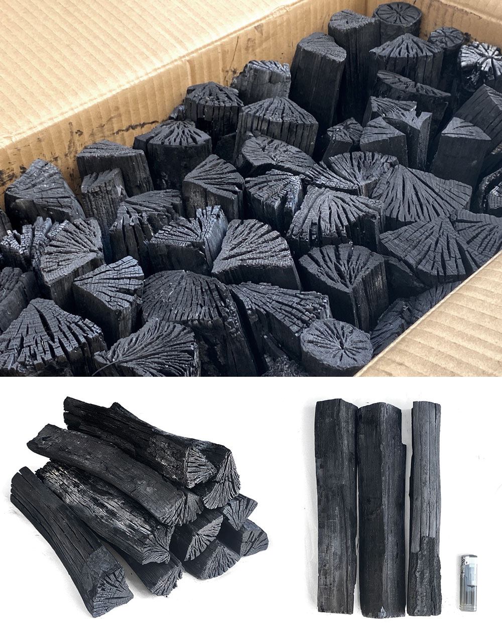 薪のような炭 国産木炭 岩手木炭 長炭 15kg GI登録商品 岩手切炭 