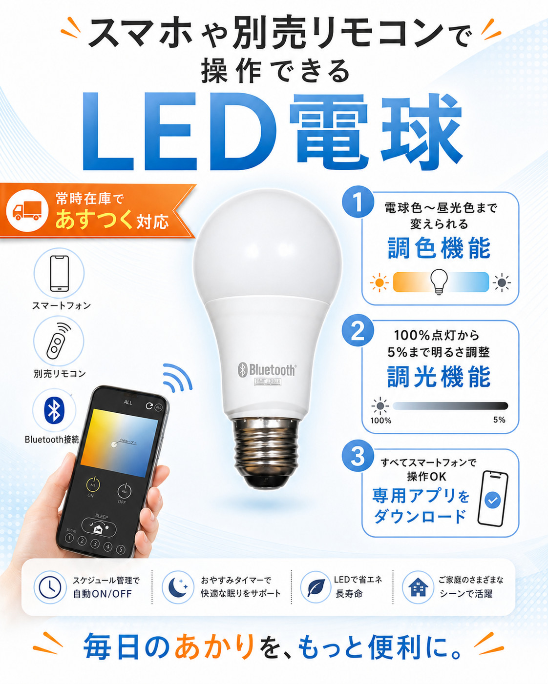 ODELIC（オーデリック） ODELIC LED電球 E26 60W相当 調光 調色 電球色