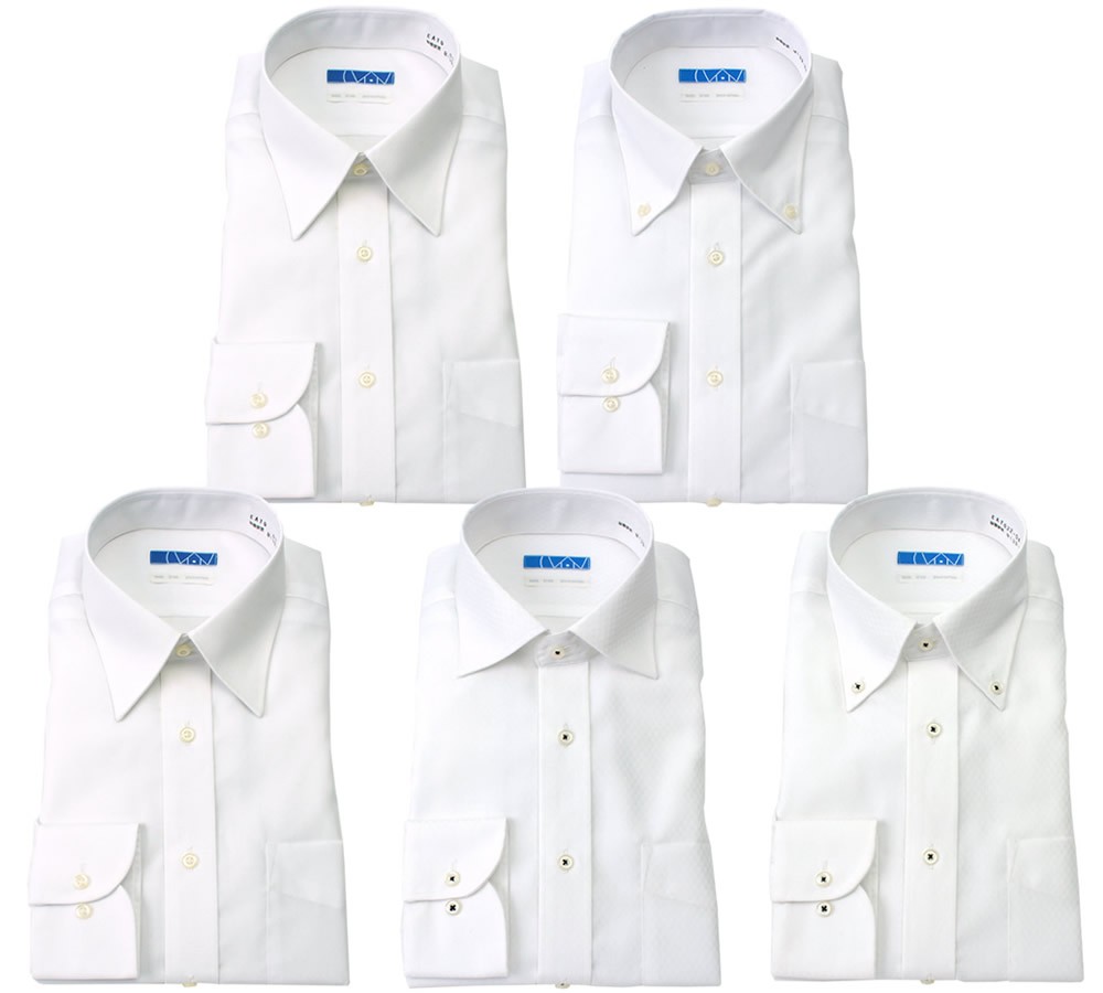 ワイシャツ ノーアイロン 長袖 メンズ 5枚セット 綿100％ 超 形状記憶 形態安定 Yシャツ ノ...