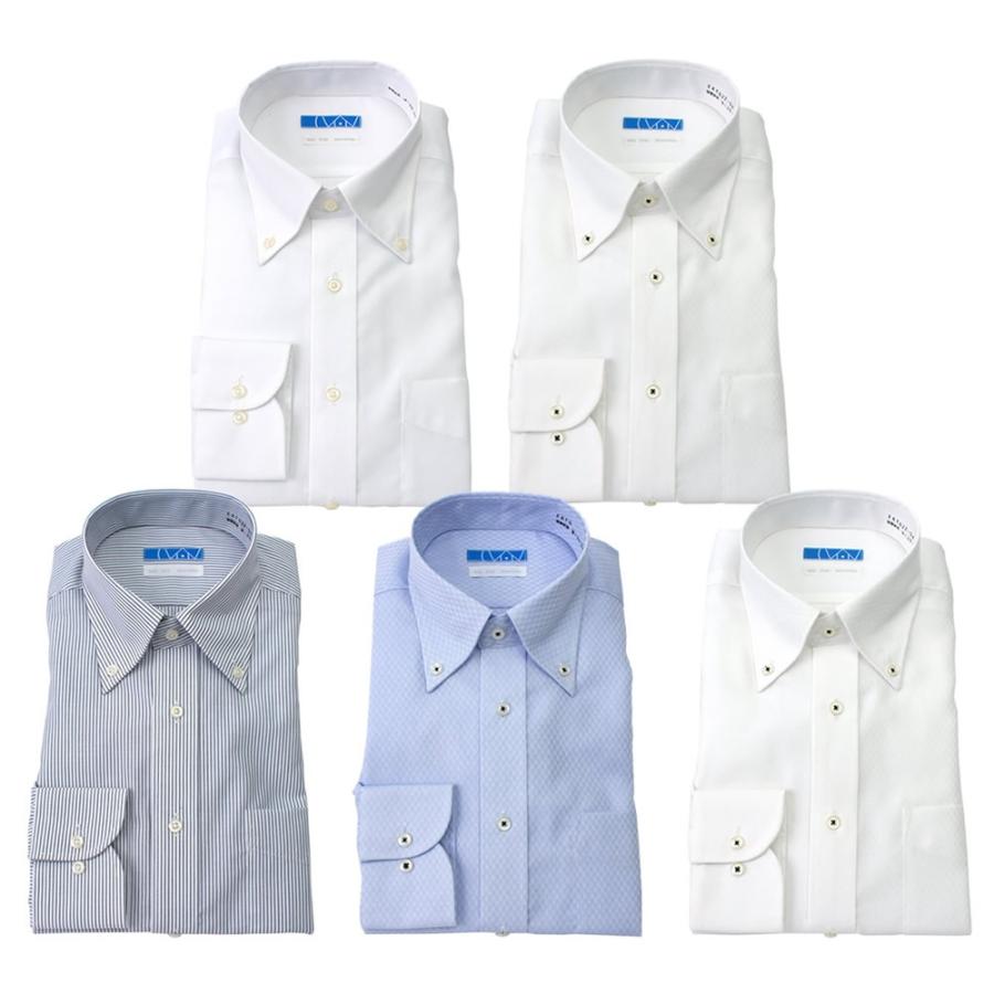 ワイシャツ ノーアイロン 長袖 メンズ 5枚セット 綿100％ 超 形態安定 Yシャツ ノンアイロン 形状記憶｜smartbiz｜03