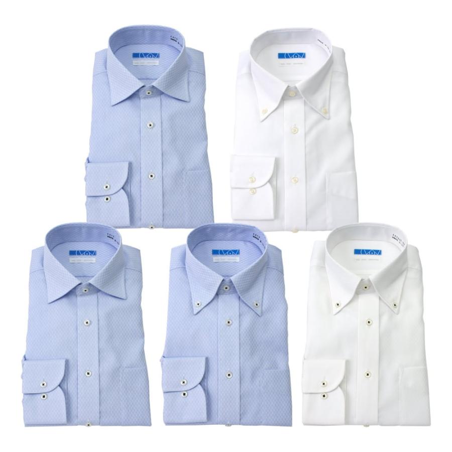 ワイシャツ ノーアイロン 長袖 メンズ 5枚セット 綿100％ 超 形態安定 Yシャツ ノンアイロン 形状記憶｜smartbiz｜04