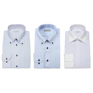 ワイシャツ 長袖 メンズ 3枚セット 形態安定 送料無料 Yシャツ カッターシャツ お洒落 デザイン