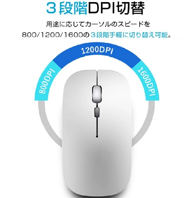 SURIA ワイヤレスマウス USB充電式 ゲーミングマウス Bluetooth5.2  2.4GHz 両利き用デザイン 3段調節可能DPI 光学式高精度 有線無線対応 USB充電式  2.4GHz
