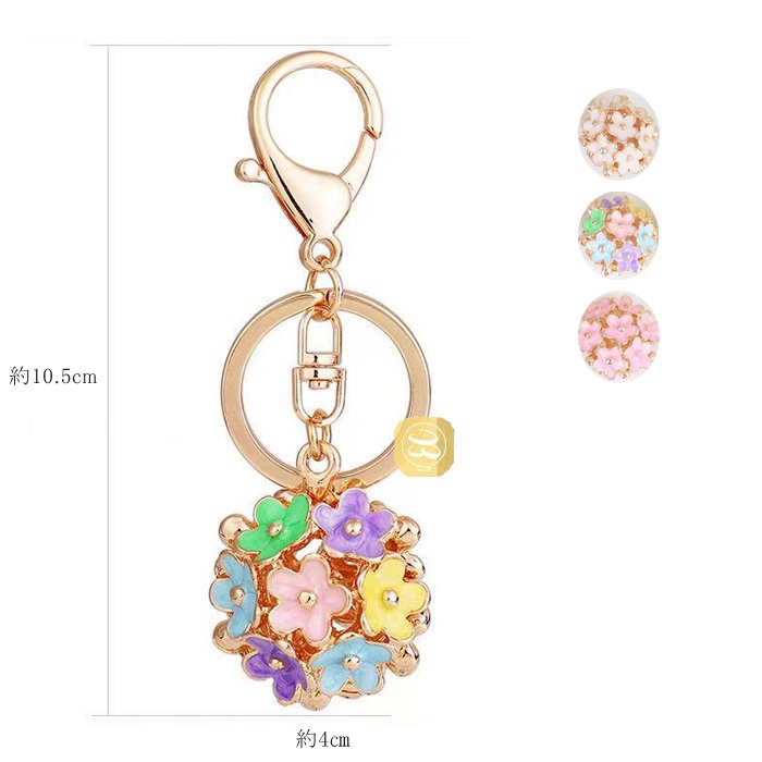 海外個人輸入 フラワー バッグチャーム 洋風 上品 オシャレ カワイイ 和風 花 バッグ・財布