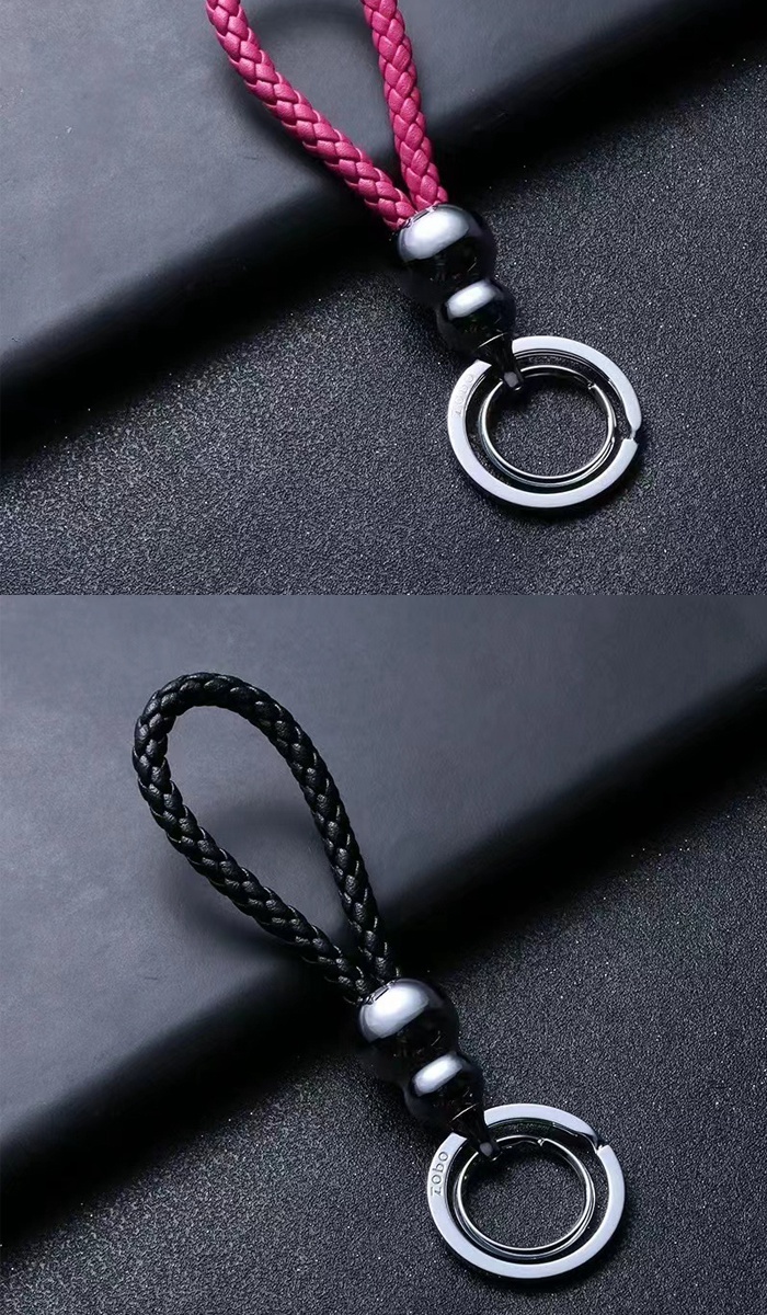 キーホルダー 縁起が良いひょうたん キーリング ダブルリング キーチェーン 編み込みラムレザー調 カラフル 家 鍵 車 自転車 ベルト取り付け オシャレ メンズ 公式通販