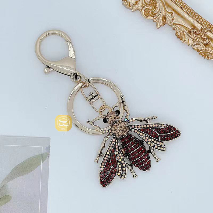 蜂 バッグチャーム 動物 キラキラ モチーフ ラインストーン 上品