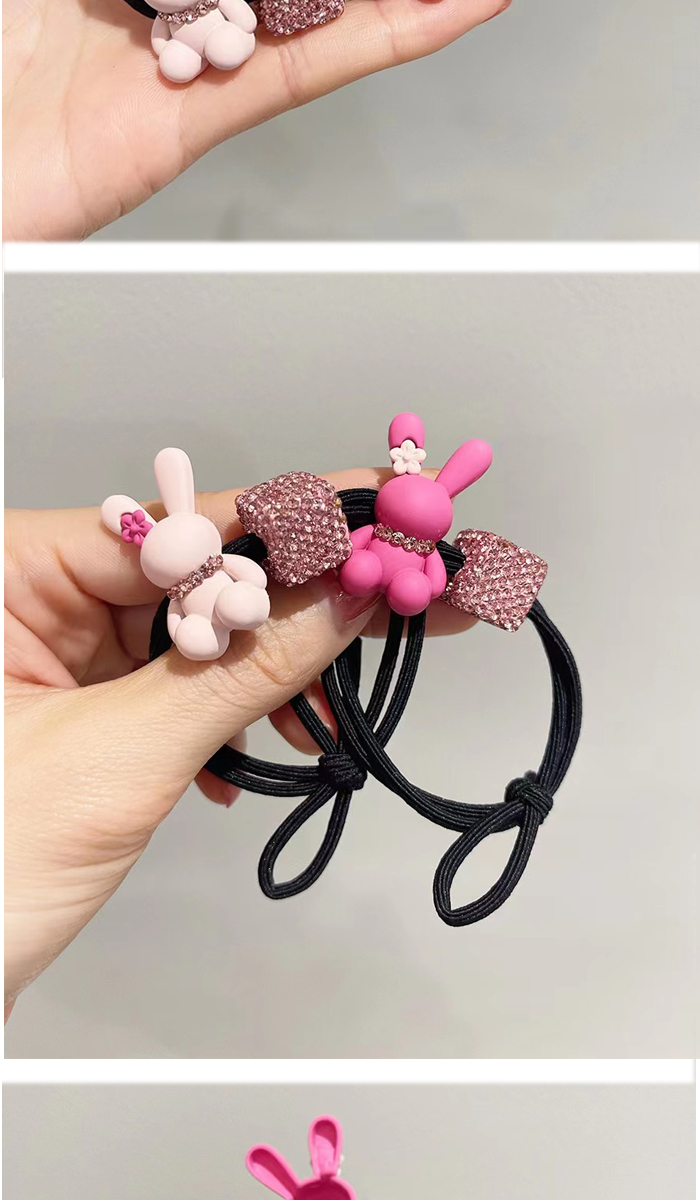 うさぎヘアゴム おしゃれ ヘアバンド キラキラ輪ゴム 動物 可愛い ヘア